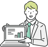 パソコンを持った男性